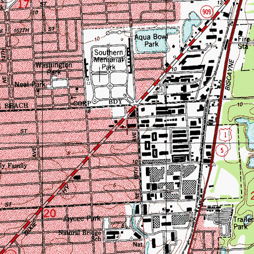 Topographic Map of Donald's Day Care Center, FL