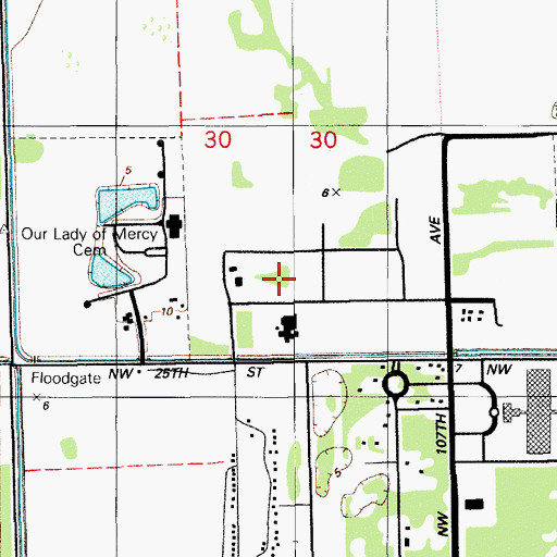 Topographic Map of Doral Palms Hospital, FL