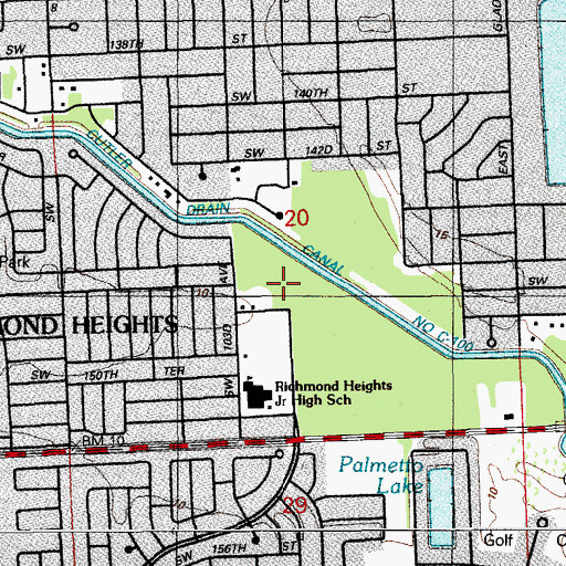 Topographic Map of Dorothy M Wallace Cope Center, FL