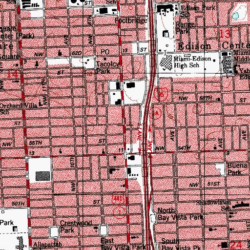 Topographic Map of Duharts Day Care Center, FL
