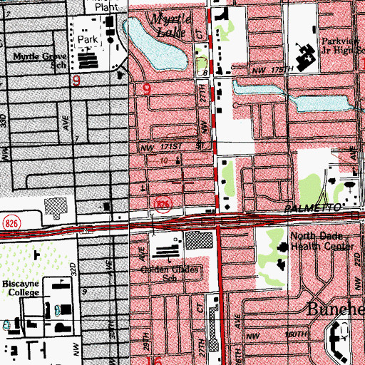 Topographic Map of Earlene L Dorsett Academy Annex, FL