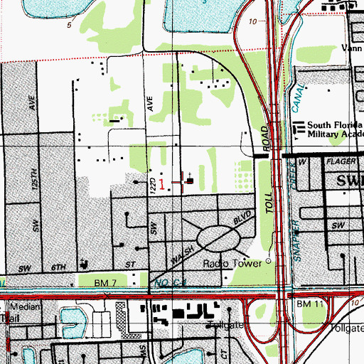 Topographic Map of El Redentor Day Care, FL