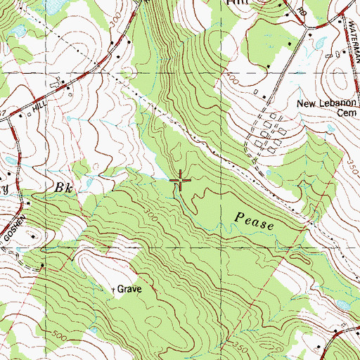 Topographic Map of Hinckley Brook, CT