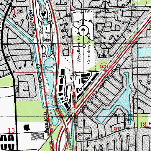 Topographic Map of Dance Movements Studio and Preschool, FL