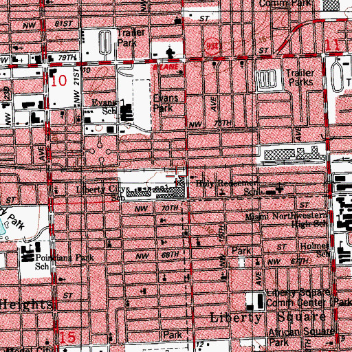 Topographic Map of Data-Dade Academy Teaching Center, FL