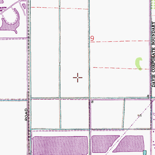 Topographic Map of Davie Fire Station, FL