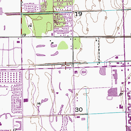Topographic Map of Delray Beach Academy, FL