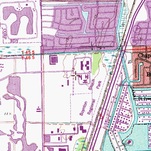 Topographic Map of Delray Youth Vocational Charter School, FL