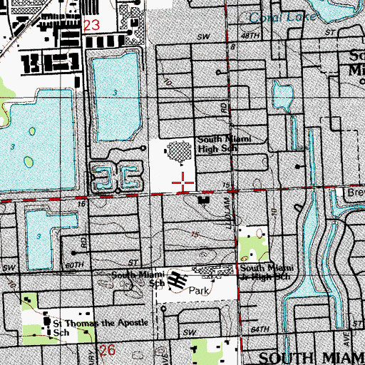Topographic Map of District Instructional Center 10, FL