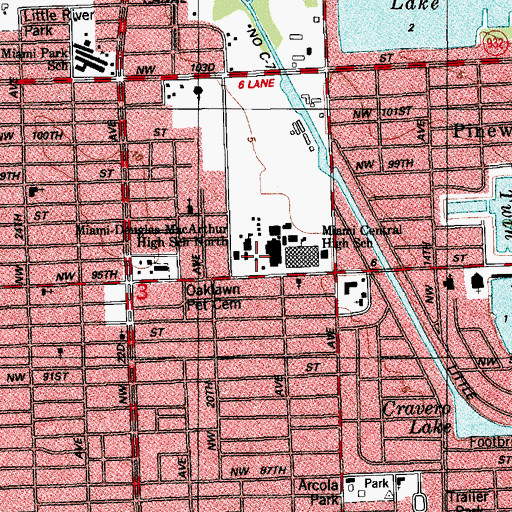 Topographic Map of District Instructional Center 12, FL