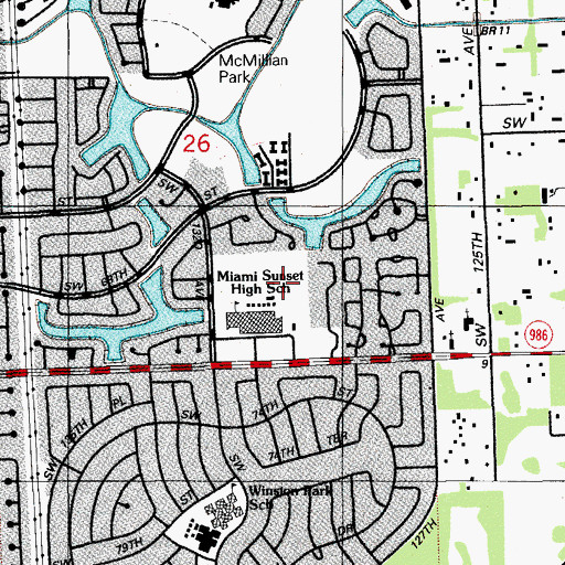Topographic Map of District Instructional Center 14, FL