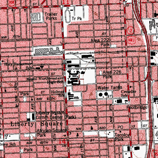 Topographic Map of District Instructional Center 15, FL