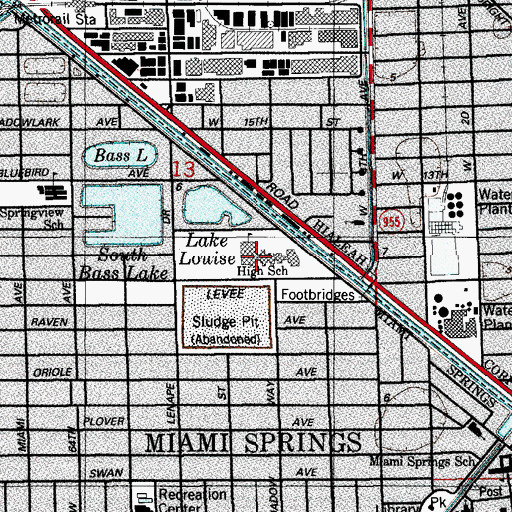 Topographic Map of District Instructional Center 5, FL