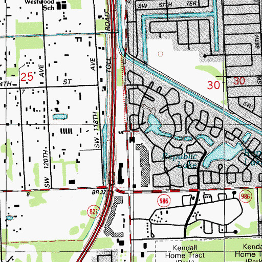 Topographic Map of Creating and Growing Child Development Center, FL