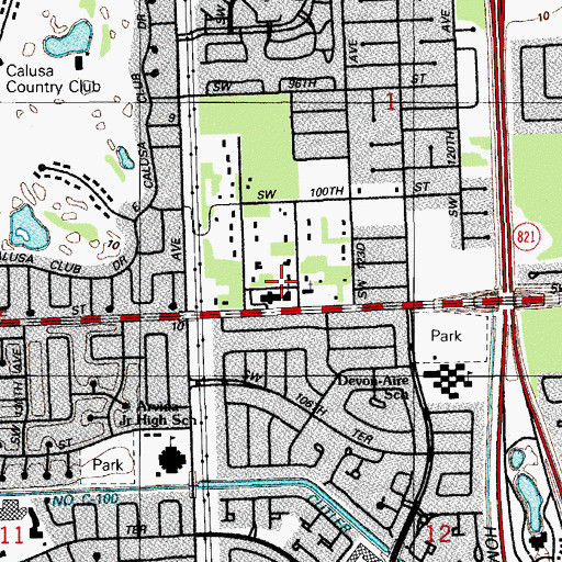 Topographic Map of Creative Learning Center, FL