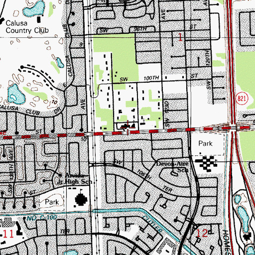 Topographic Map of Creative Learning Center of Central Presbyterian Church, FL