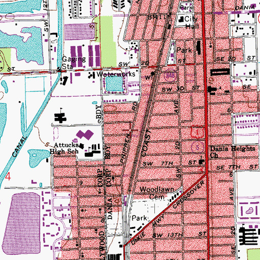 Topographic Map of Cross Point Care Center, FL