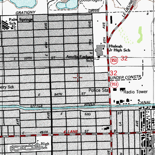 Topographic Map of Cruz Day Care Center, FL
