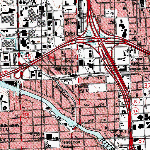 Topographic Map of Culmer Station, FL