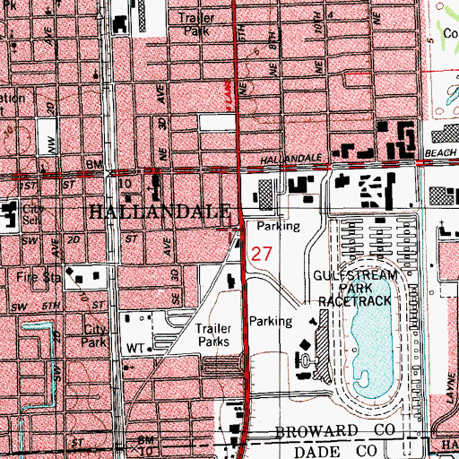 Topographic Map of Cultural Community Center, FL