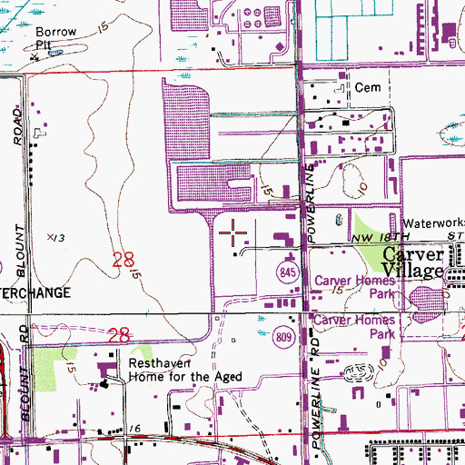 Topographic Map of Cypress Run Alternative - Exceptional Center, FL