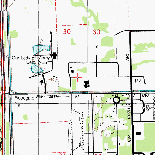 Topographic Map of Columbia Behavioral Health Center, FL