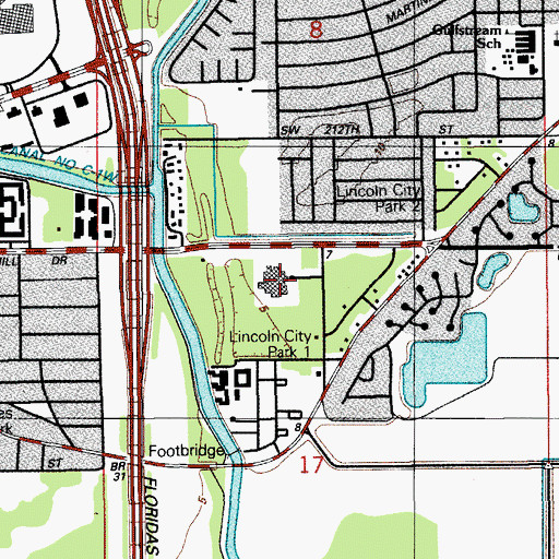 Topographic Map of Community Health Center of South Dade, FL