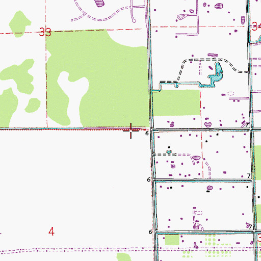 Topographic Map of Cooper City Fire Station, FL