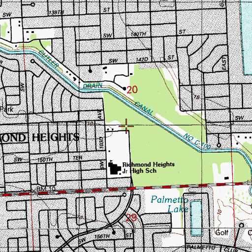 Topographic Map of COPE Center South Day Care Center, FL