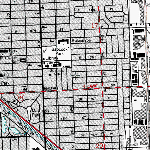 Topographic Map of Coral Child Care Center, FL