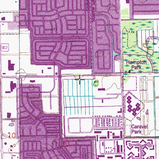 Topographic Map of Coral Lakes Plaza Shopping Center, FL