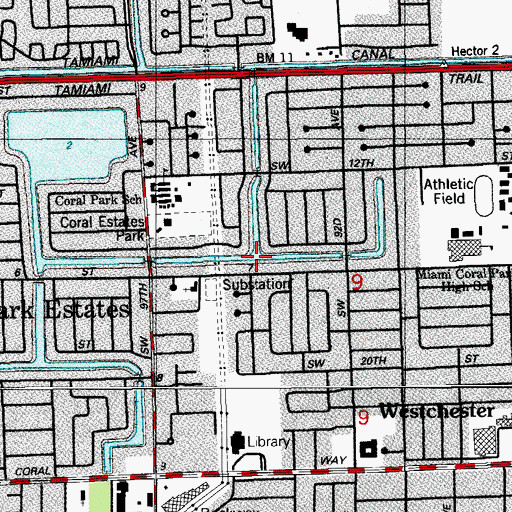 Topographic Map of Coral Park Day School and Kindergarten, FL