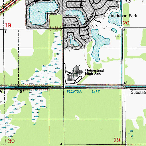 Topographic Map of Corporate Academy South, FL