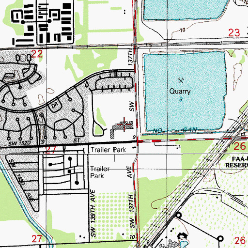 Topographic Map of Country Walk Plaza, FL