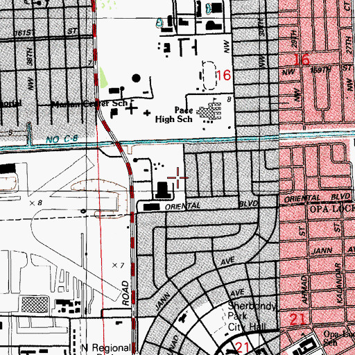Topographic Map of Collier Day Care Center, FL