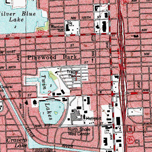 Topographic Map of Colonial Acres Mobile Home Park, FL