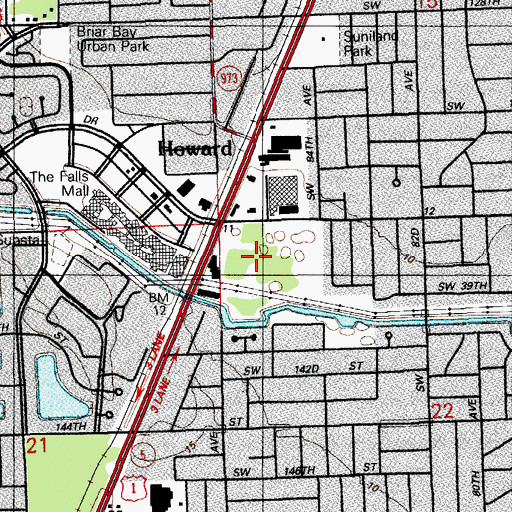 Topographic Map of Colonial Palms Plaza, FL