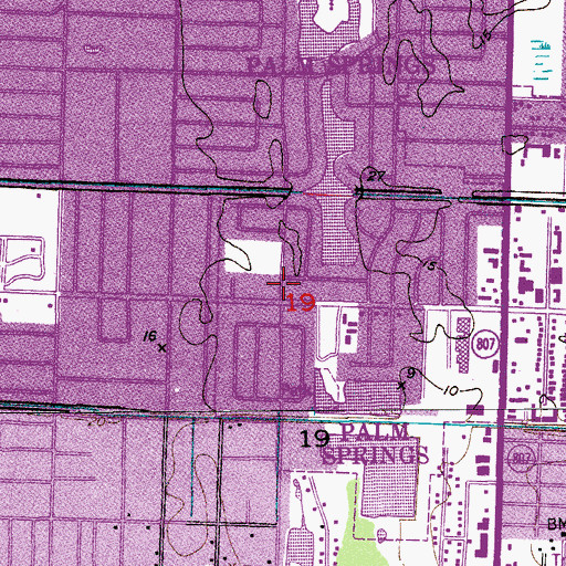 Topographic Map of Central Area Elementary Transition School, FL