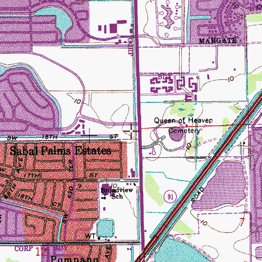 Topographic Map of Chancellor at North Lauderdale Middle School, FL