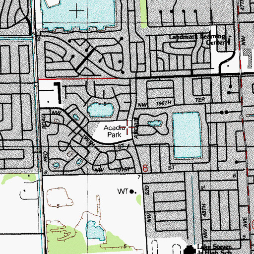 Topographic Map of Charles David Wyche Junior Elementary School, FL