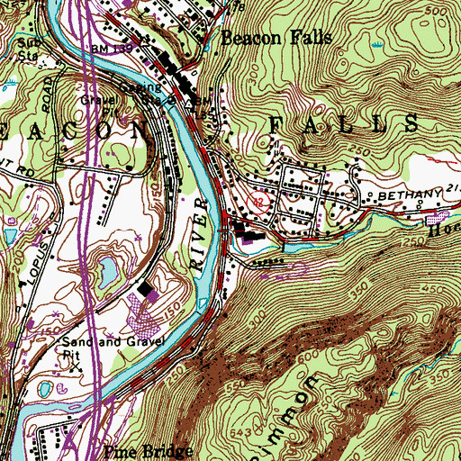 Topographic Map of Hockanum Brook, CT