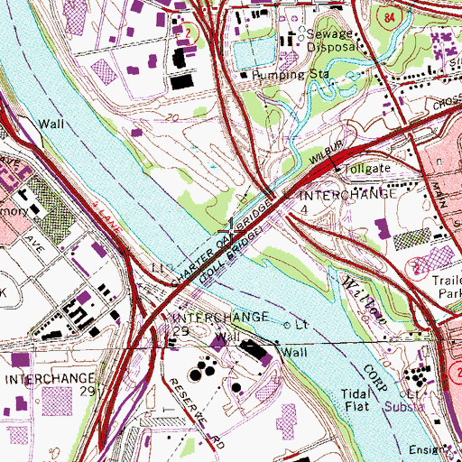 Topographic Map of Hockanum River, CT