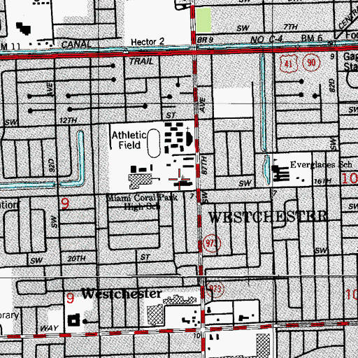 Topographic Map of Christian Learning Center, FL