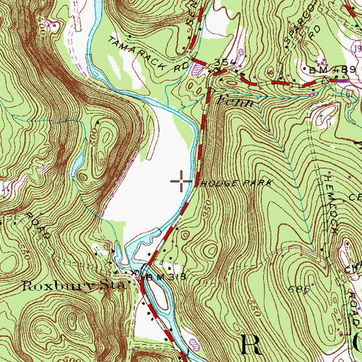 Topographic Map of Hodge Park, CT