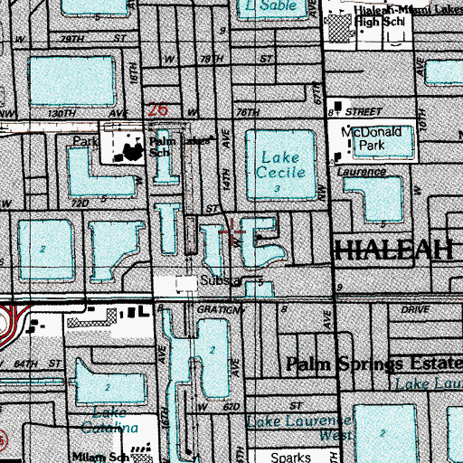 Topographic Map of Christ-Mar Private School, FL