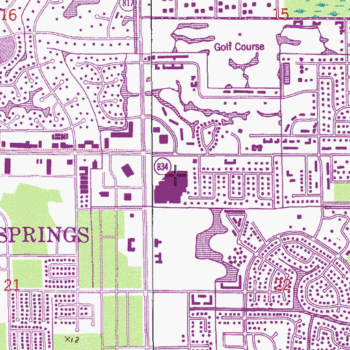Topographic Map of City of Coral Springs Charter School, FL