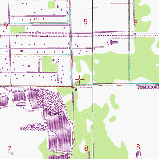 Topographic Map of City-Pembroke Pines Charter High School, FL