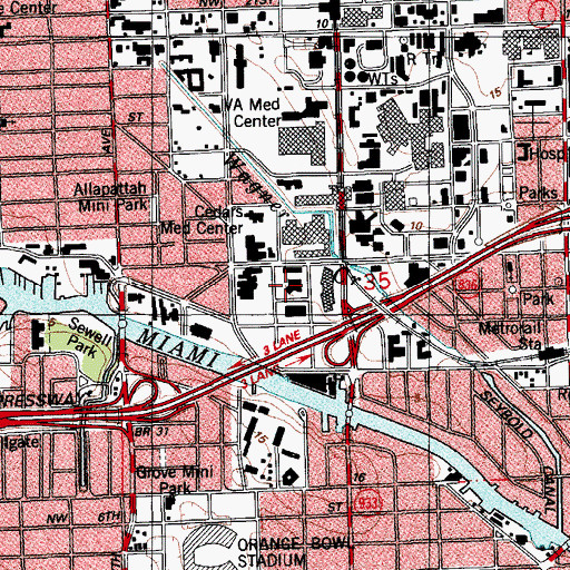 Topographic Map of Civic Center Library Kiosk, FL