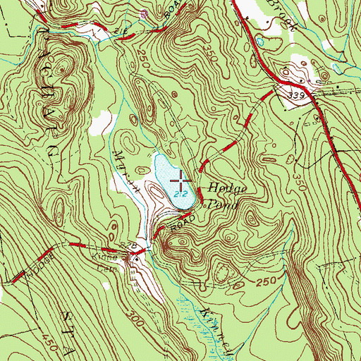Topographic Map of Hodge Pond, CT