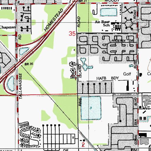 Topographic Map of Carol Day Care Center, FL